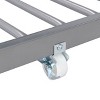 NicBex Twin Size Bunk Bed Metal Bed Frame with Trundle, Ladder and Full Length Guardrail, No Box Spring Required, Silver - 4 of 4