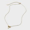 14K Gold Dipped Cubic Zirconia Rondelle Initial Necklace - A New Day™ Gold - 2 of 4