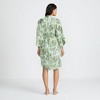 Lands' End Women's Matte Satin 2 Piece Pajama Set - Nightgown and Robe - 2 of 4