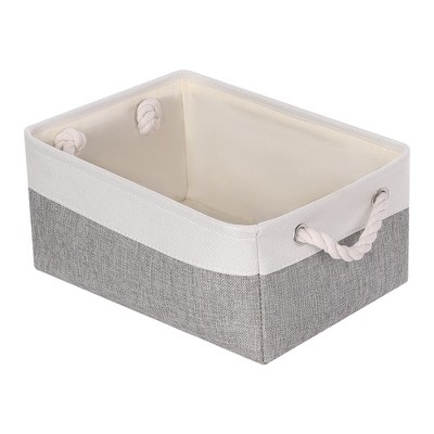 Unique Bargains Fabric Collapsible Storage Organizer Basket with Handles