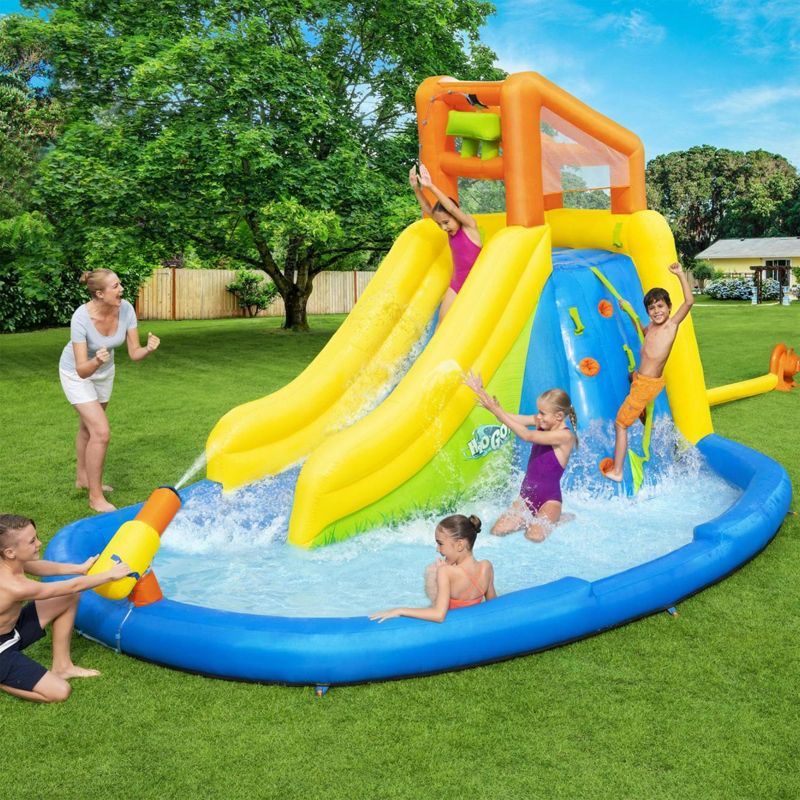 Bestway H2OGO Mount Splashmore Kids Inflatable Outdoor Backyard Water Slide Splash Park with Climbing Wall, Slide, Splash Zone, and Spray Blaster, 3 of 9
