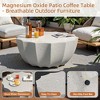 35.43"Coffee Table Indoor Outdoor Furniture Modern Stylish Design Perfect for Patio Garden Backyards Durable - 4 of 4