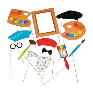 Fun Express Little Artist Photo Stick Props- 12 Pc. : Target