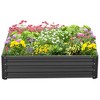 Outsunny Galvanized Raised Garden Bed Planter Raised Bed with Steel Frame for Vegetables, Flowers, Plants and Herbs - 4 of 4