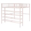 Full Size Metal Loft Bed with 4-Tier Shelves and Storage - 4 of 4