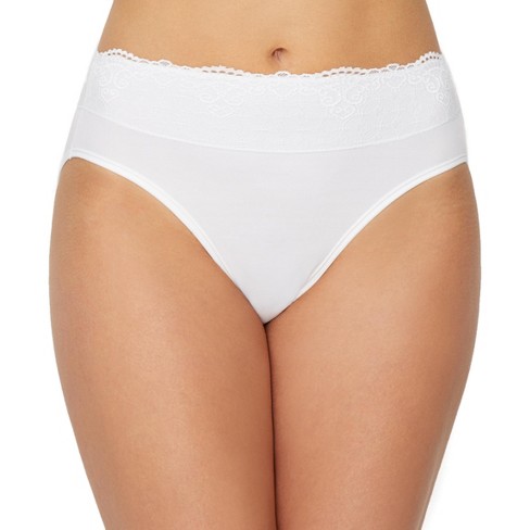 Bali Women's Smooth Passion For Comfort Lace Hi Cut Brief - Dfpc62l 9/2xl  White : Target