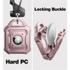Dexnor Full-body Shockproof Case for AirTag,Anti-lost Protective Cover Airtag Holder Keychain with Key Ring & Carabiner - 2 of 3