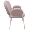 LeisureMod Celestial Modern Dining Arm Chair – Boucle Upholstery with Padded Seat & Sturdy Iron Frame, for Contemporary Kitchen & Dining Rooms - 3 of 4
