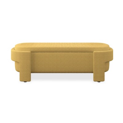 OUTSUPPLY Upholstered Storage Bench for Living Room, Bedroom, Entryway, Modern Footrest Ottoman with Hidden Compartment
