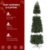 7.5ft Pencil Shape Automatic Tree Structure PVC Material 1090 Round Heads 350 Lights Warm Color With Colorful 10 Modes, Christmas Tree Green - 2 of 4
