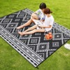 Reversible Plastic Straw Rug, Modern Large Area Mat for Patio, Outdoor, Camping, RV, Beach, Porch, Balcony, Backyard, Bohemia - 3 of 4