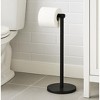 Home Mart Goods Matte Black Toilet Paper Storage Stand Holder - 21.5" Tall - 2 of 4