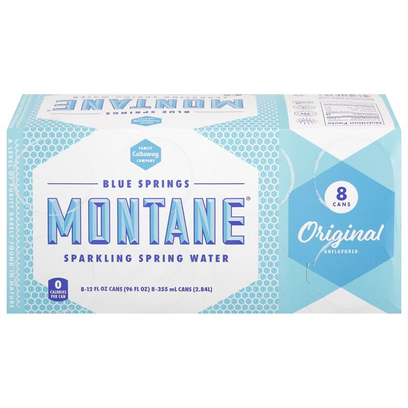 Montane Sparkling Spring Water Original Unflavored - Case of 3/8 pack, 12 oz, 2 of 5