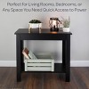 Lavish Home Narrow End Table with Charging Station - 2 of 4