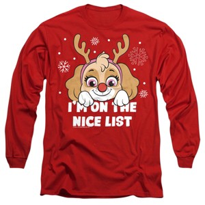 Men’s Paw Patrol Skye Nice Christmas List Long Sleeve T-Shirt - 1 of 4