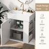 Kumasinova 21.6" Freestanding/Floating Bathroom Storage Cabinet,Bathroom Vanity with Ceramic Sink,Right/Left-Side Bathroom Cabinet for Small Bathroom - 4 of 4