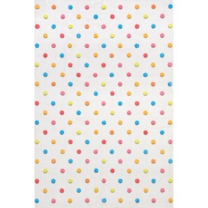 Nuloom Ilse Colorful Dots Pet Friendly Machine Washable Kids Area Rug, 3' x 5', Multicolor - 1 of 4