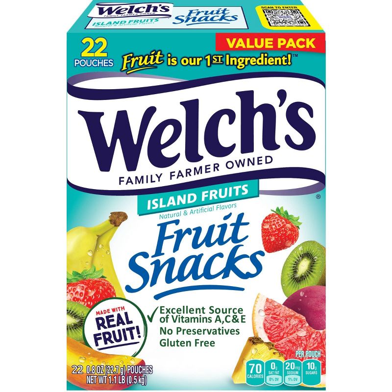 WELCH&#39;S Fruit Snacks Island Fruits - 17.6oz/22ct, 1 of 6