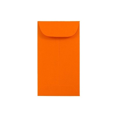 JAM Paper #6 Coin Business Colored Envelopes 3.375 x 6 Orange Recycled 356730558B