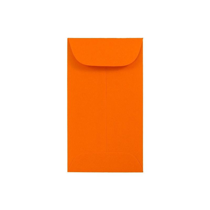 JAM Paper #6 Coin Business Colored Envelopes 3.375 x 6 Orange Recycled 356730558B, 1 of 3