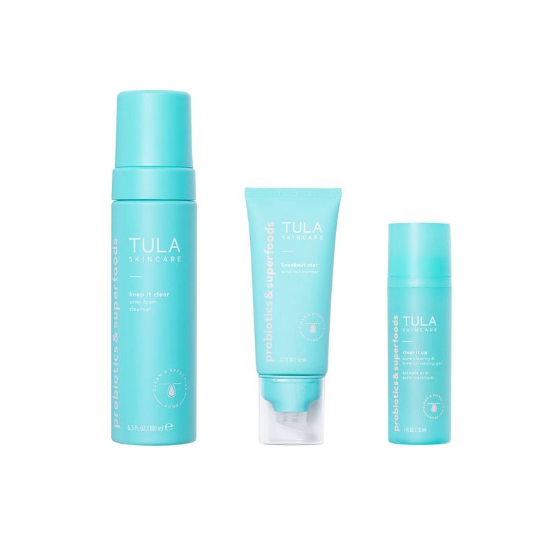 TULA SKINCARE Heroes Full Size Acne Clearing Routine Set - 3pc - Ulta Beauty, 1 of 4