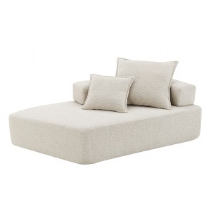 Luxury Oversized U Shaped Sectional Sofa with Boucle Upholstery, Convertible and Spacious Foam-Filled Couch - 1 of 4