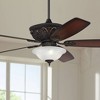 60" Casa Vieja Montego Industrial Rustic Indoor Ceiling Fan LED Light Oil Rubbed Bronze Teak Alabaster Glass Living Kitchen Home - 2 of 4