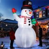 12FT Christmas Inflatable Decoration, Inflatable Giant Snowman Holding Gift Boxes, Blow Up Yard Decorations for Holiday Party Front Yard Lawn Garden - 2 of 4