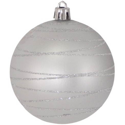 Christmas By Krebs 4ct Dove Gray And Silver Tangles Shatterproof