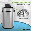 Alpine Industries Commercial Trash Can with Swing Lid Stainless Steel 17 Gallon (470-65L-1) - 4 of 4