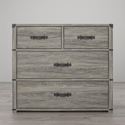 Nova 4 Drawer Storage Dresser – Grey Oak