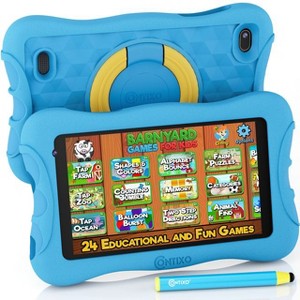 Contixo V10+ 7" Kids Tablet, 2GB RAM, 32GB Storage, Android 11 GO, Learning Tablet for Children with Teacher’s Approved Apps, Protection Case - 1 of 4