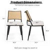 Infurnic Accent Chairs, Modern Upholstered Chairs Set with Sturdy Legs, for Kitchen and Dining Room, 2PCS, White, 21.3"*19.3"*31.1" - 4 of 4