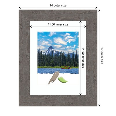 Rustic Grey Polystyrene 8x10 Narrow Wall Picture Frame