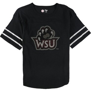 G-III Sports Womens Weber State Wildcats Embellished T-Shirt, Black, Medium - 1 of 2