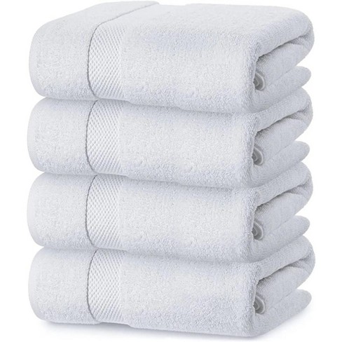 White Classic Luxury 100% Cotton Bath Towels Set Of 4 - 27x54 White :  Target