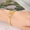Gold-Tone Heart Curb Chain Bracelet, Romantic Jewelry for Women, Daily & Gifting Occasions - 2 of 4