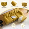 TiramisuBest 82.6" Modern Sectional Sofas Couches Velvet L-Shaped Couches for Living Room, Bedroom - 4 of 4