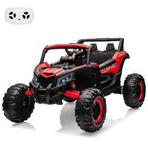 24V 2-Seater Kids Ride On UTV Car, Electric Vehicle w/Remote Control, LED Lights, Music, Suspension, EVA Wheels - 1 of 4