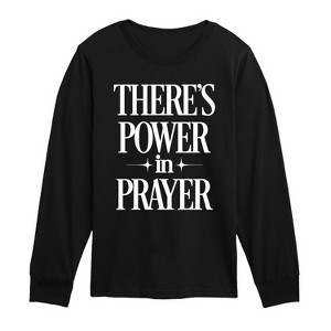 Boys' - Instant Message - Theres Power In Prayer Long Sleeve Graphic T-Shirt - 1 of 4