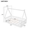 MAYEERTY Twin Tent-shaped Floor Bed with Safety Guardrails White - 4 of 4