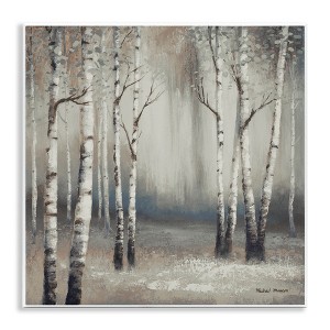 Stupell Industries Misty Birch Tree Forest Landscape Wall Plaque Art - 1 of 4