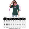Women's 3/4 Bell Sleeve Shirt Loose Fit V Neck Blouse Cute Tops - 2 of 4