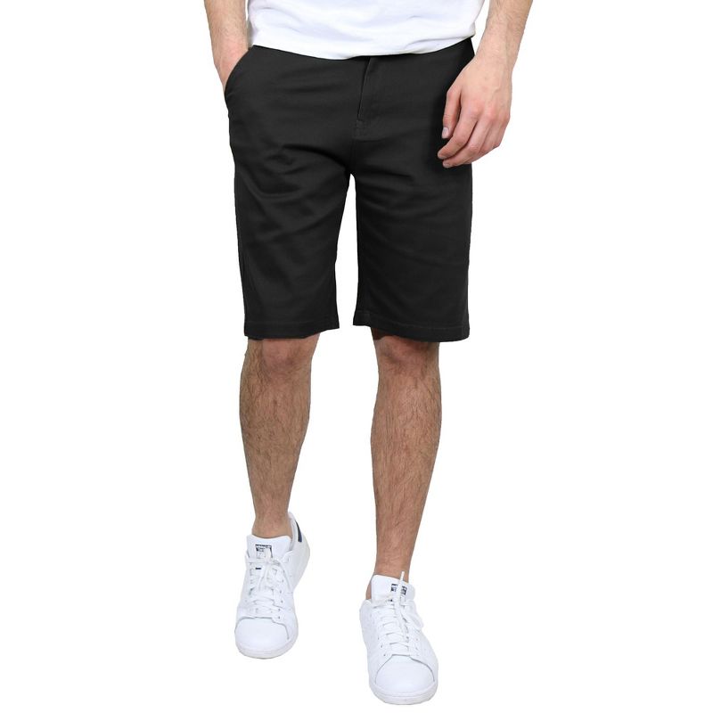 Galaxy By Harvic Men's 5-Pocket Flat-Front Slim-Fit Stretch Chino Shorts (Size 30-42), 1 of 4