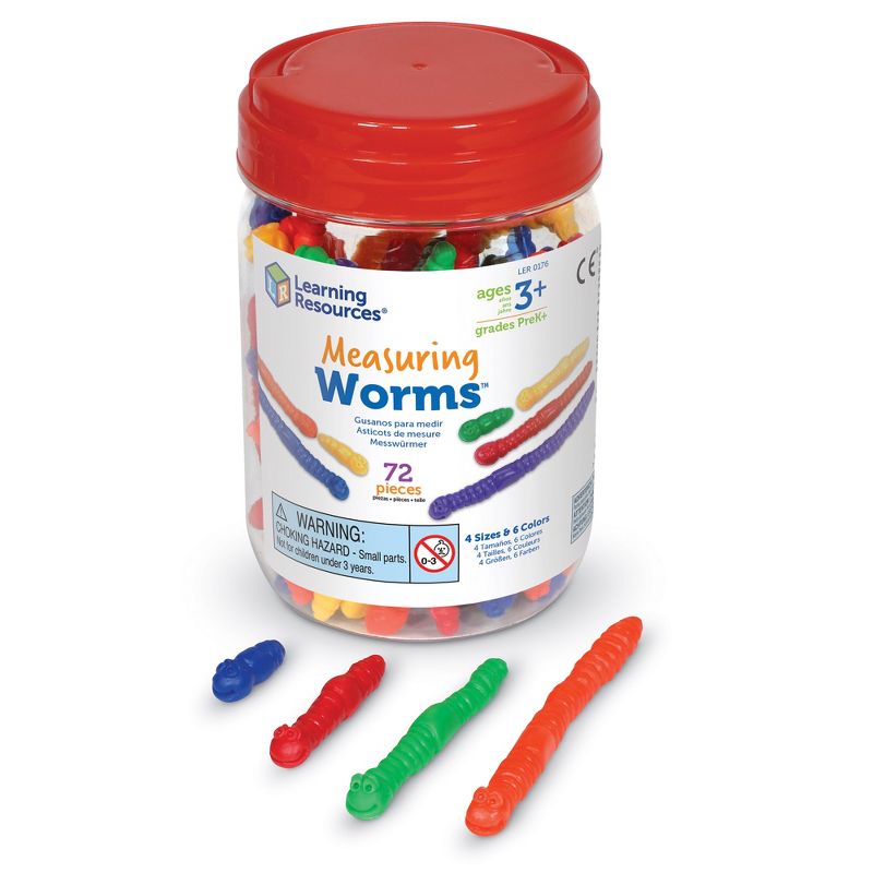 Learning Resources Measuring Worms - 72 Pieces, Ages 3+ Toddler Learning Toys, Counters for Toddlers, 4 of 5