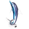 HomeRoots 14" Blue Murano Glass Dolphin Figurine Tabletop Sculpture - 4 of 4