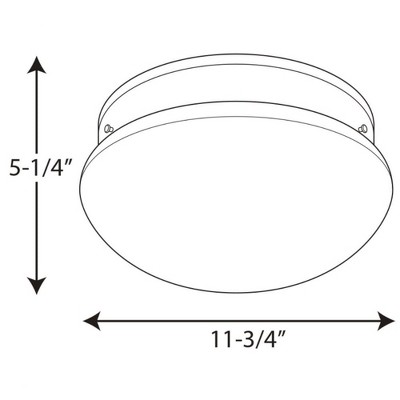 White Glass 2-Light Flush Mount Ceiling Fixture
