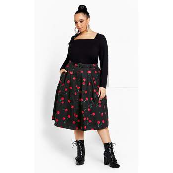 Women's Plus Size Siena Skirt - black | CITY CHIC