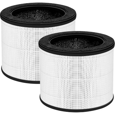 Nispira Airmega 100 3-in-1 True HEPA Activated Carbon Filter Replacement For Coway Airmega 100 Air Purifier, 2 Packs