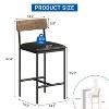 Bar Stools Set of 2/4, Kitchen Bar Stools with Footrest, PU Upholstered Counter Height Barstools, Bar Chairs with Back for Kitchen Island - 2 of 4
